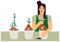 Plant grow money