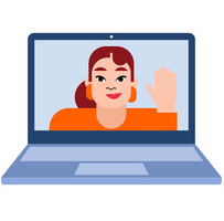 Video call woman